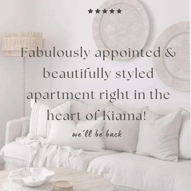 A lovely review from a lovely couple that enjoyed their stay with us! 

🫶🏻 Thank you Penny. 

@oceanviewkiama #oceanviewkiama #oceanview #kiama #kiamansw #nsw #visitnsw #austtravellermag #traveller #nswsouthcoast #luxegetaways #weekender #southcoastnsw #sydneytravel #kiamaaccommodation #accommodation #luxeholidays #holidaysbeginhere